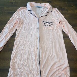 LA Trading Company Favorite Daughter Pajama Sleepshirt Petite Small Pink